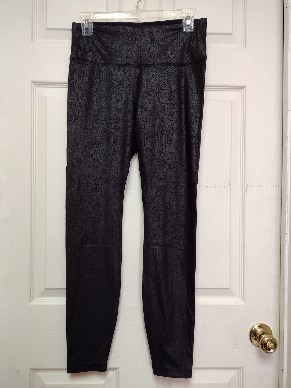 Black Faux Leather High-Waist Leggings